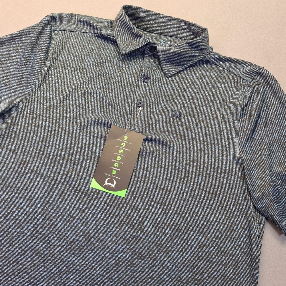 Cinch ArenaFlex Mens Blue Space Dye Polo Shirt MTK1865009 Medium NWT